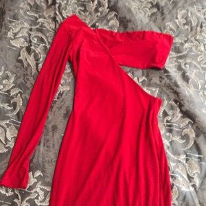 Fashion Nova Red 2-piece Bodycon dress LIKE NEW